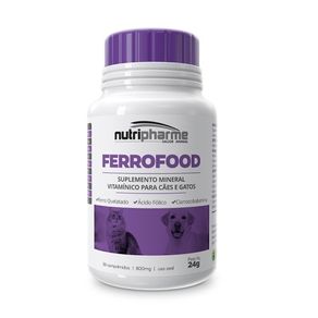 Suplemento-VitamA­nico-Para-CA£es-e-Gatos-FerroFood-800mg-30-Comprimidos