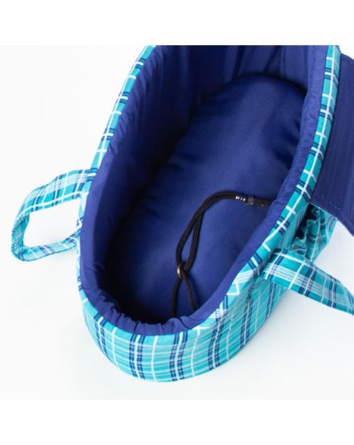 blue plaid bolsa